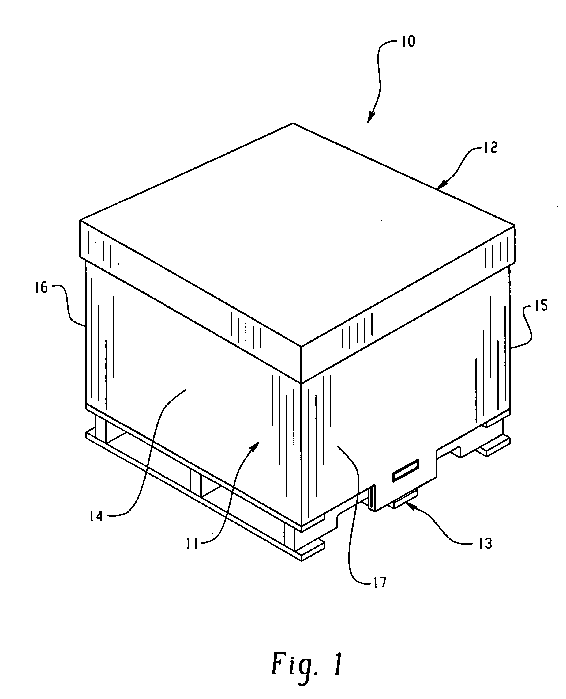 Bulk shipping box assembly with detachable pallet