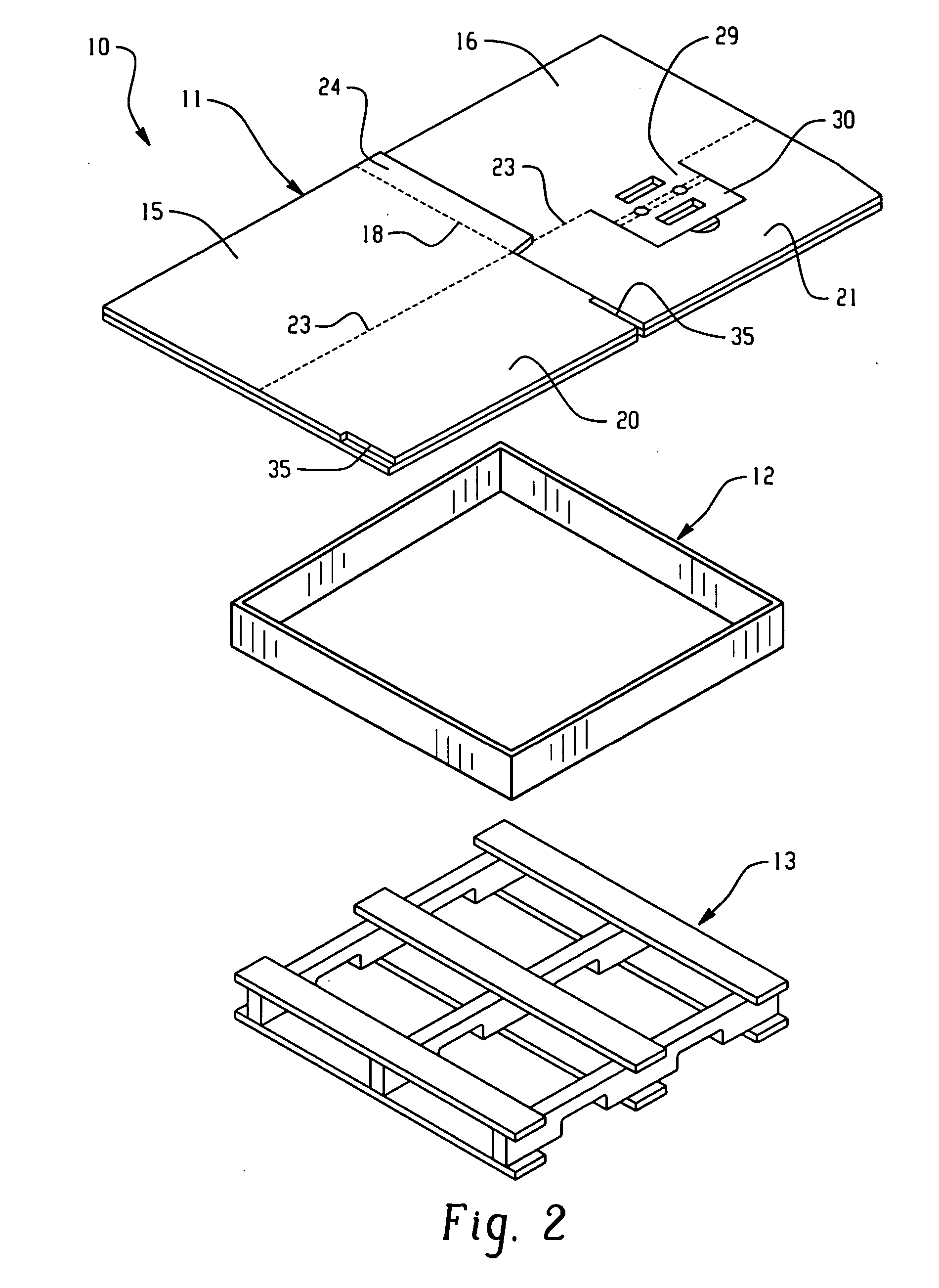 Bulk shipping box assembly with detachable pallet