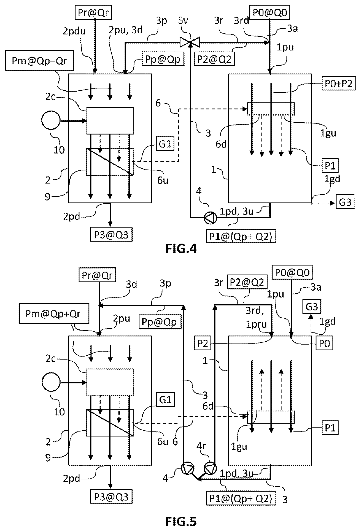 Method for recycling residual solutions comprising phosphorus and device for such a method