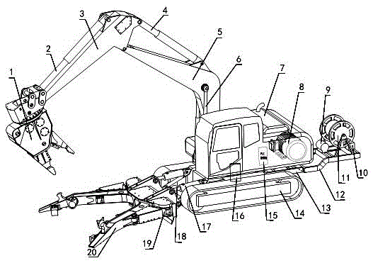 Electric fast dismantling machine for scrapped cars