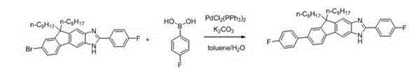 Asymmetric fluoreno imidazole derivative and preparation method thereof