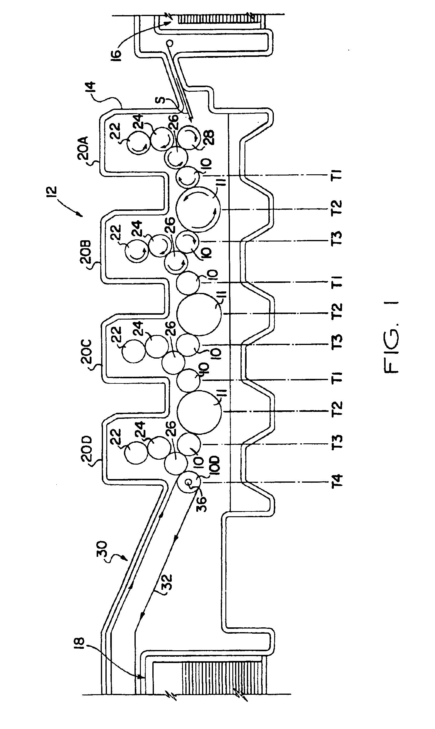 Anti-static, anti-smearing pre-stretched and pressed flat, precision-cut striped flexible coverings for transfer cylinders