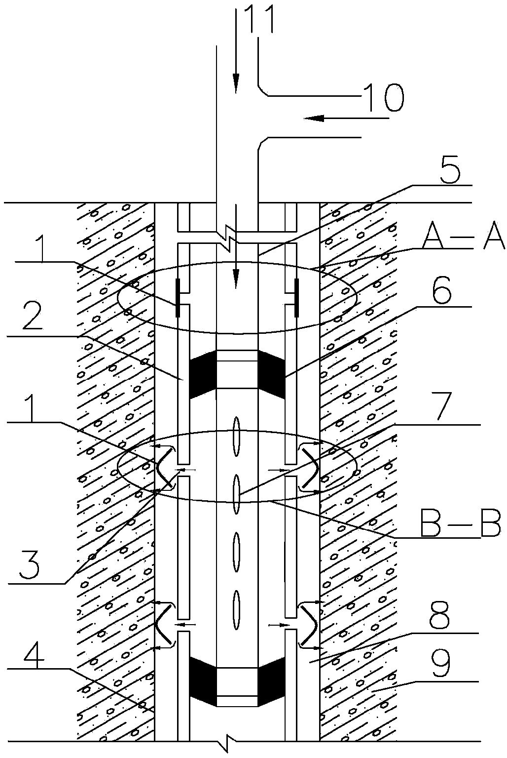 A kind of grouting device and grouting method for floating pebble gravel stratum