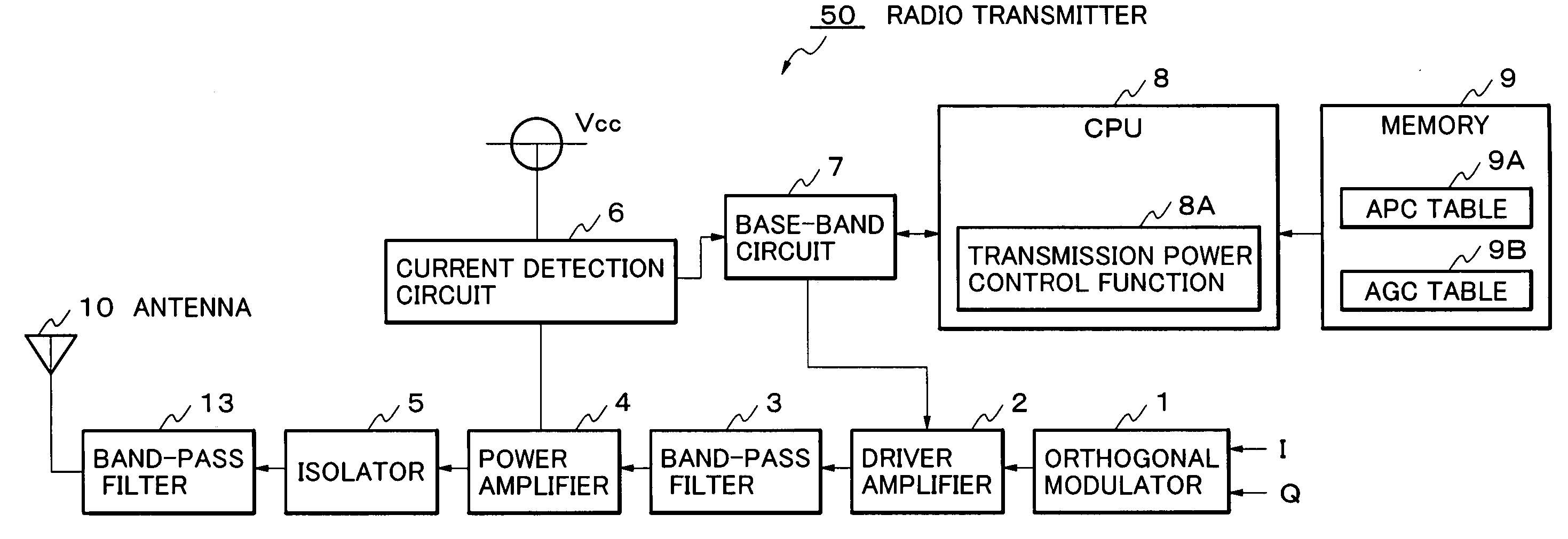 Transmission power control device and method thereof, computer program for transmission power control device, and radio transmitter