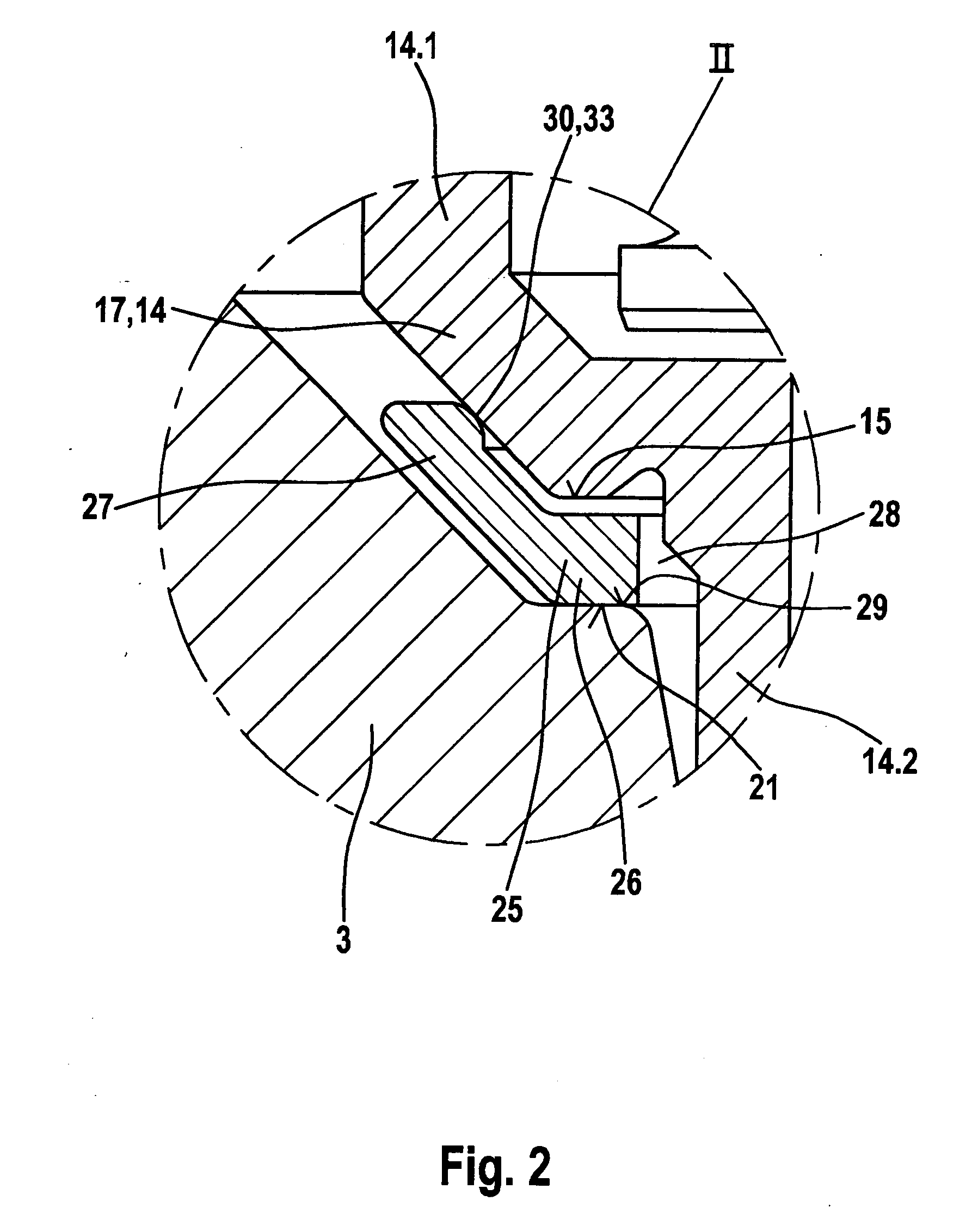 Damping element for a fuel injection valve