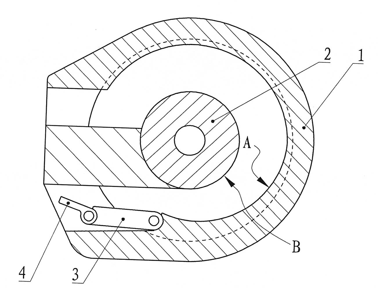 Channel for rotary extruding-type filter