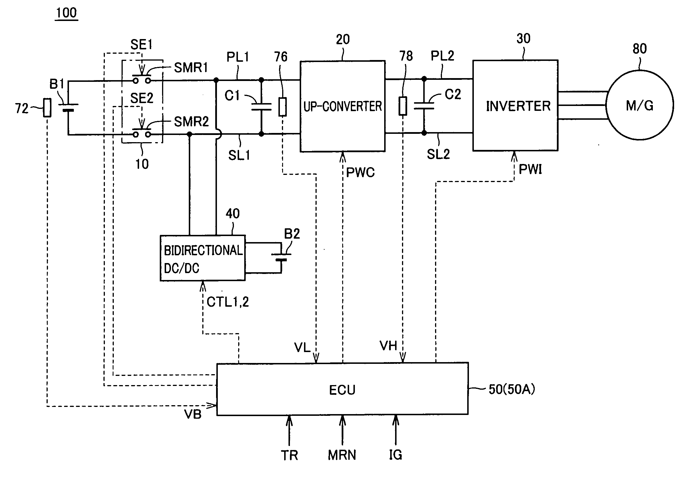 Power Supply Control Device and Method of Detecting Abnormality of Relay