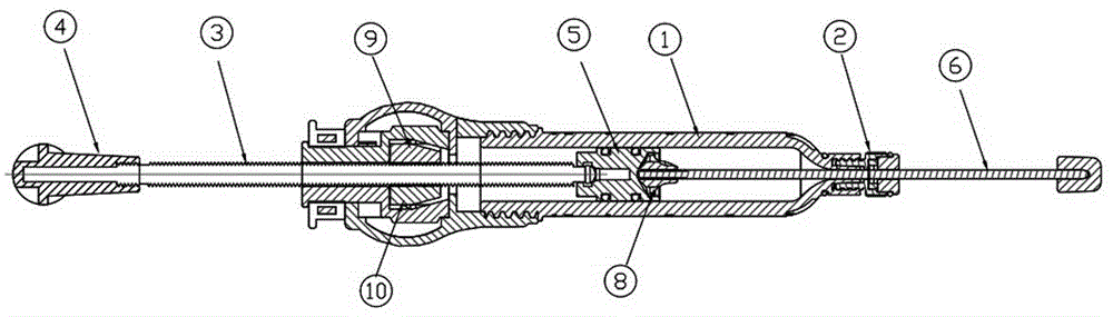 Integrated bone cement injection device with stirring function and injection function