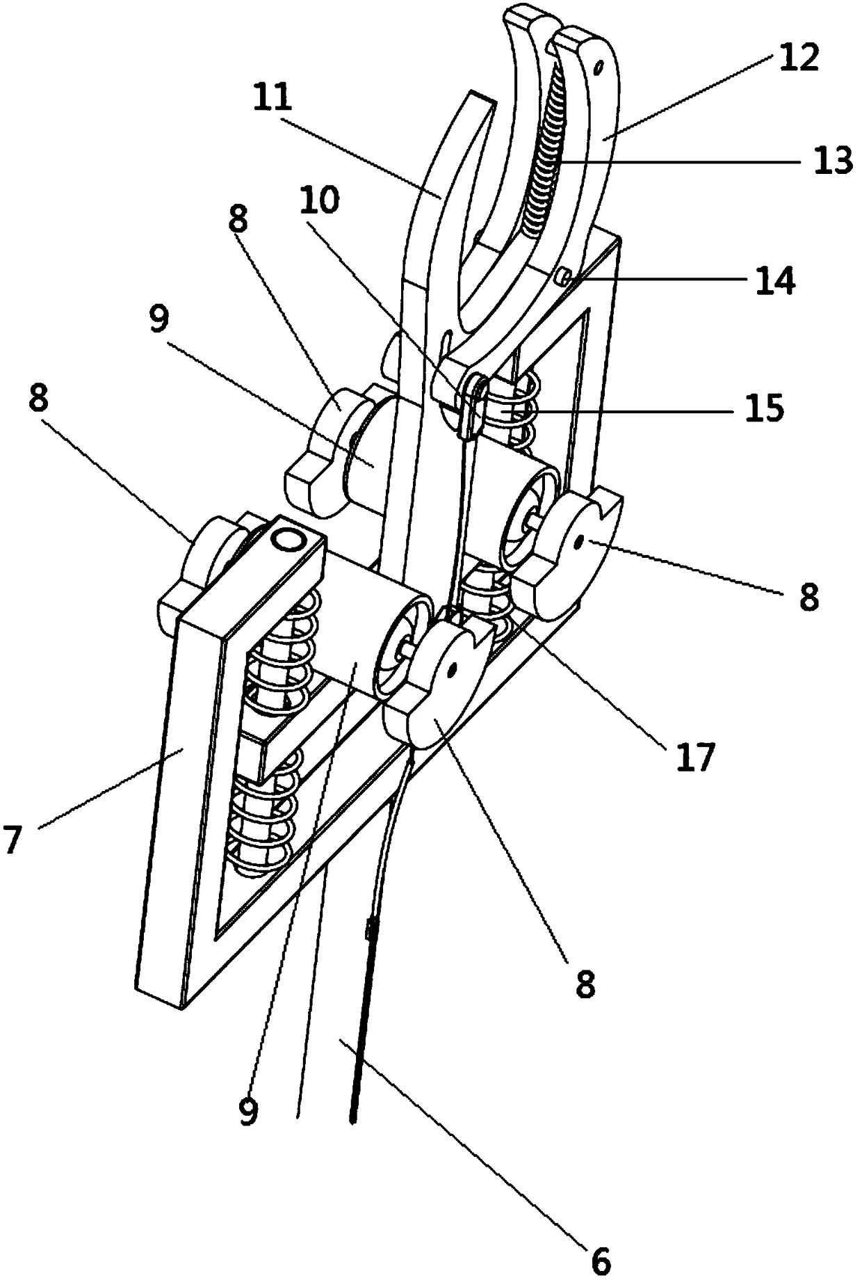 Vibration type fruit picking machine