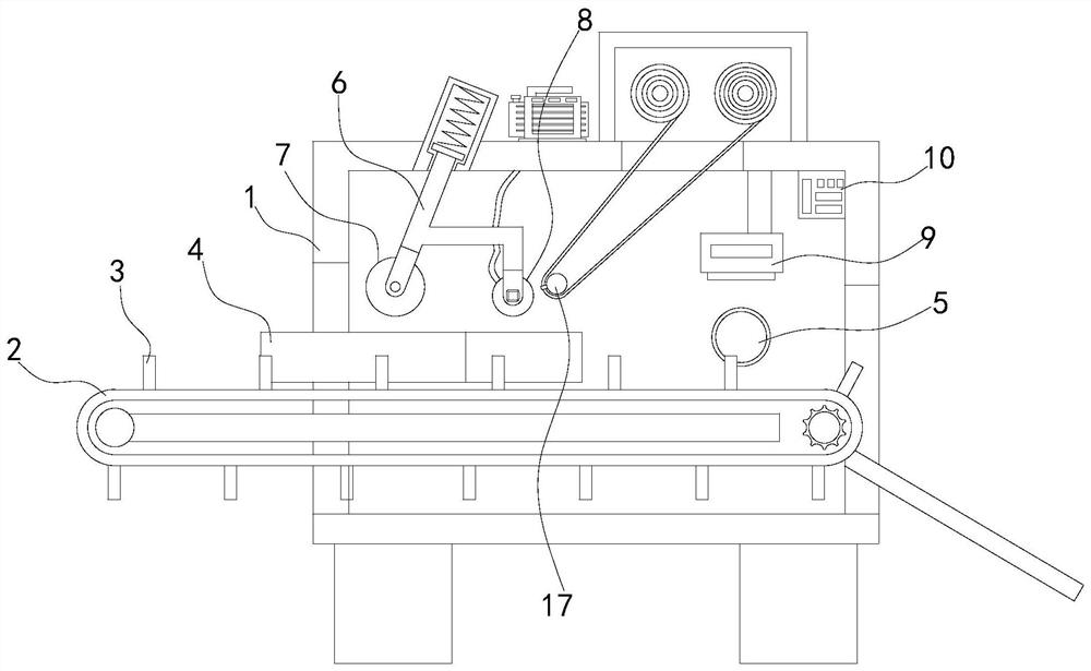 Labeling device for corrugated carton production and label detection mechanism thereof