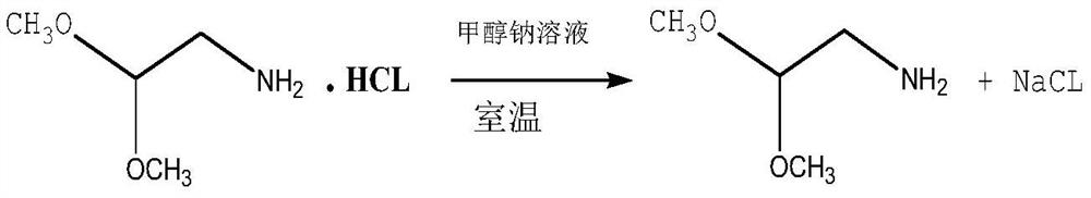 Production process of high-purity aminoacetaldehyde dimethyl acetal