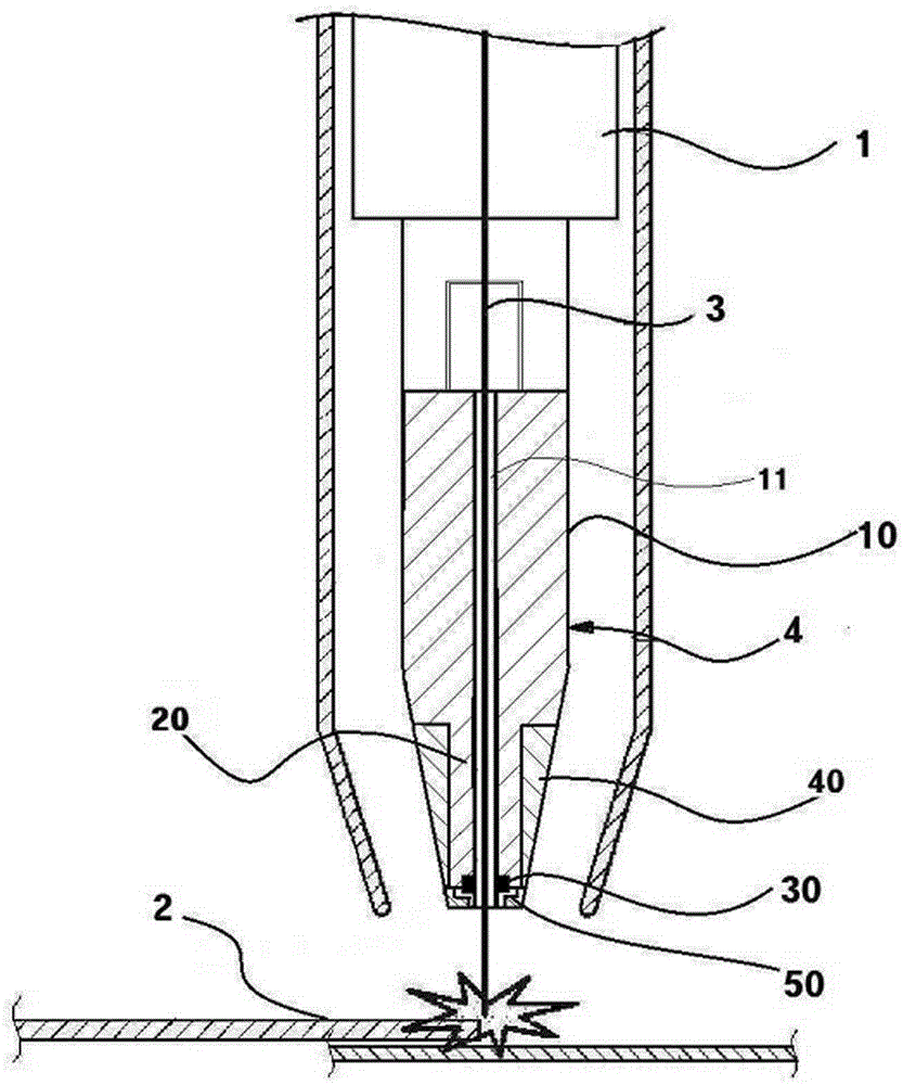 GMA welding contact tip having bushing