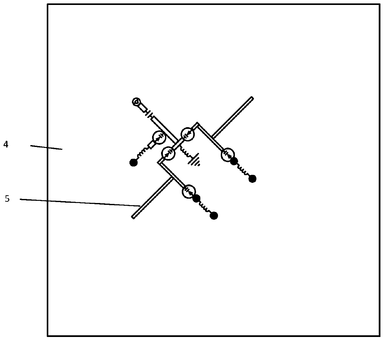 Patch antenna with reconfigurable directional diagram