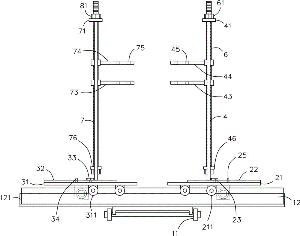 Pipe tower connection plate point installation adjustable device