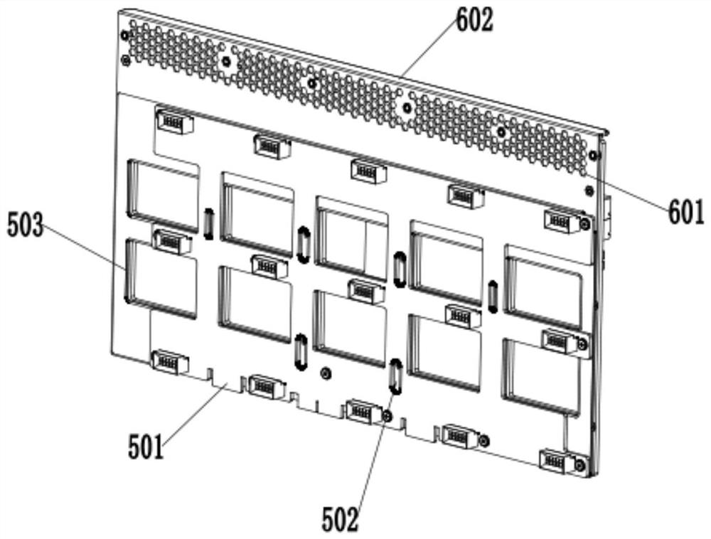 A 6u high-density server system power supply structure