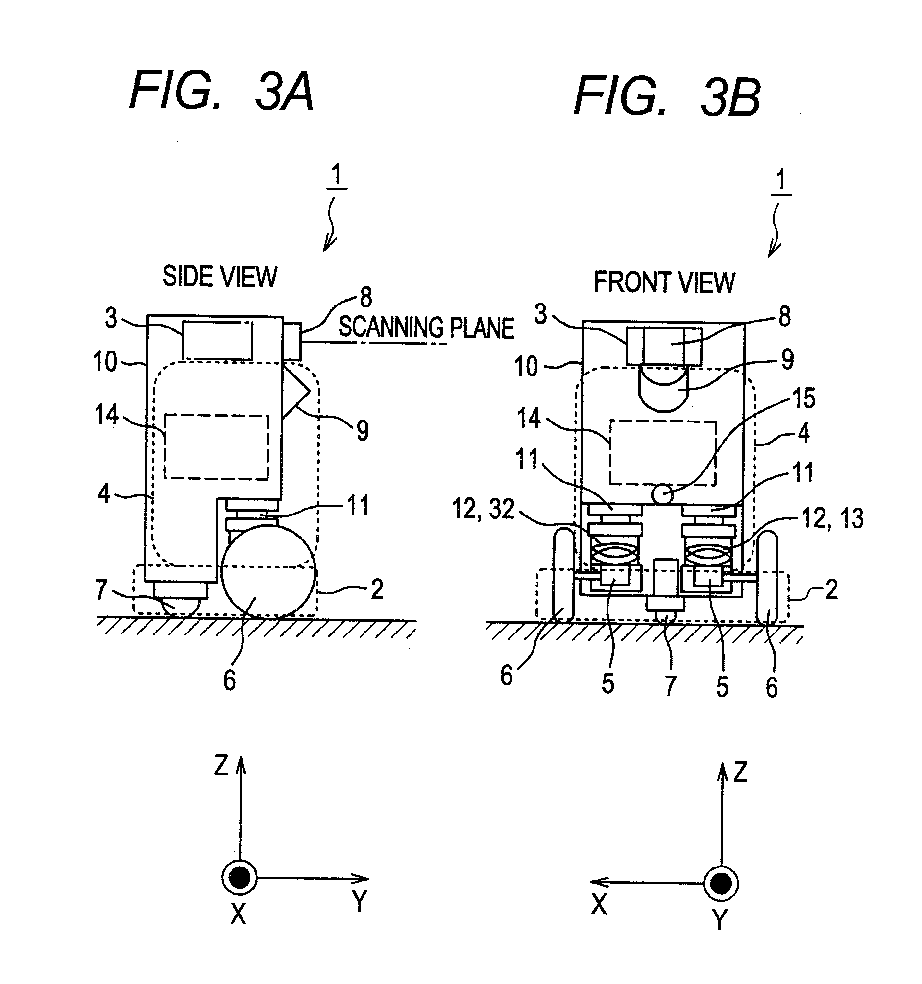 Mobile robot and travelling method for the same