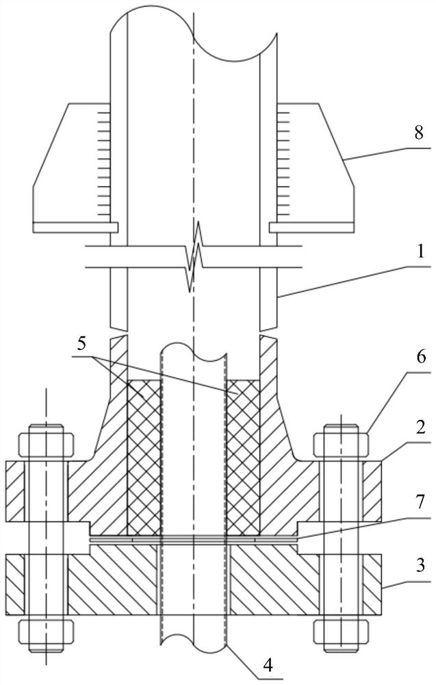 Pipeline connecting structure and EVA production device using connecting structure