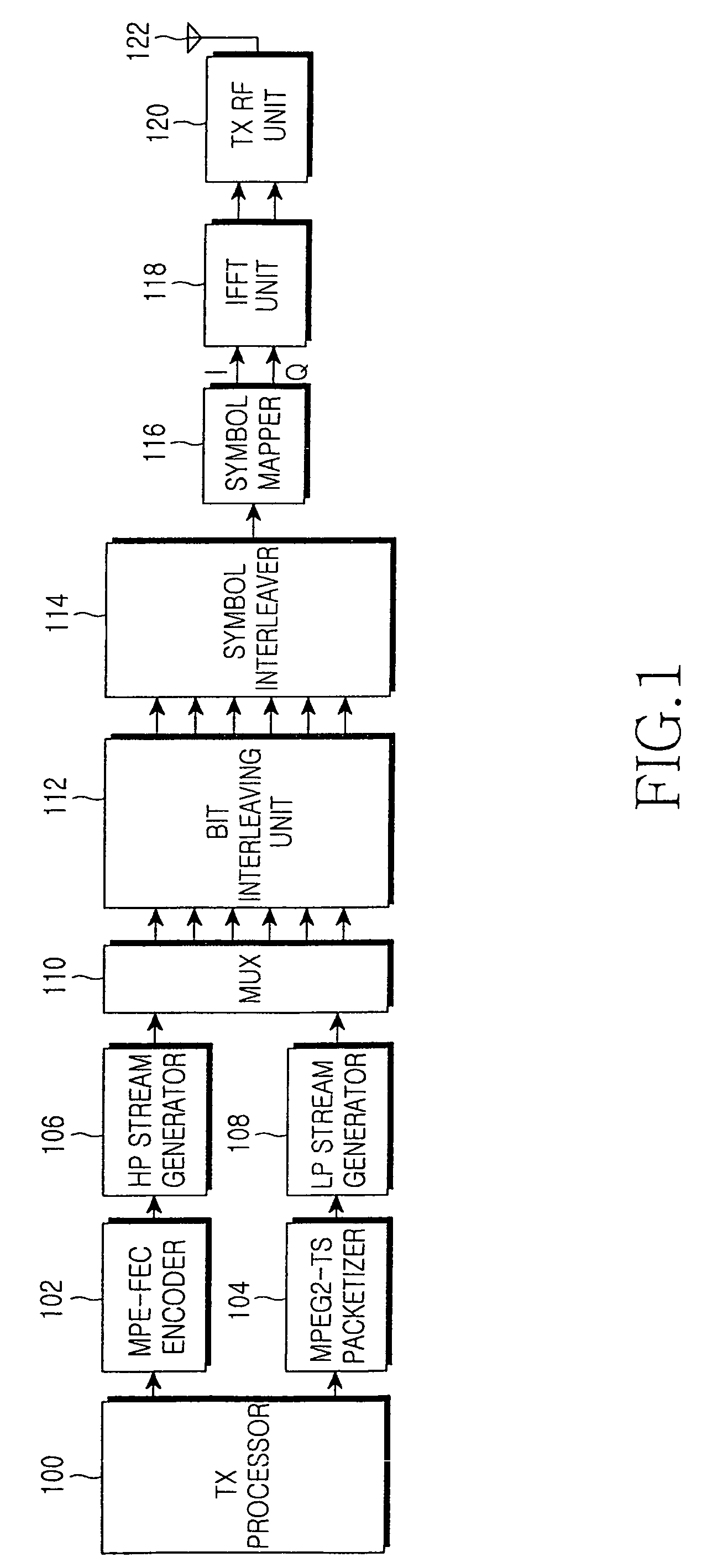 Apparatus and method for receiving data in a wireless communication system using bit interleaving, symbol interleaving and symbol mapping