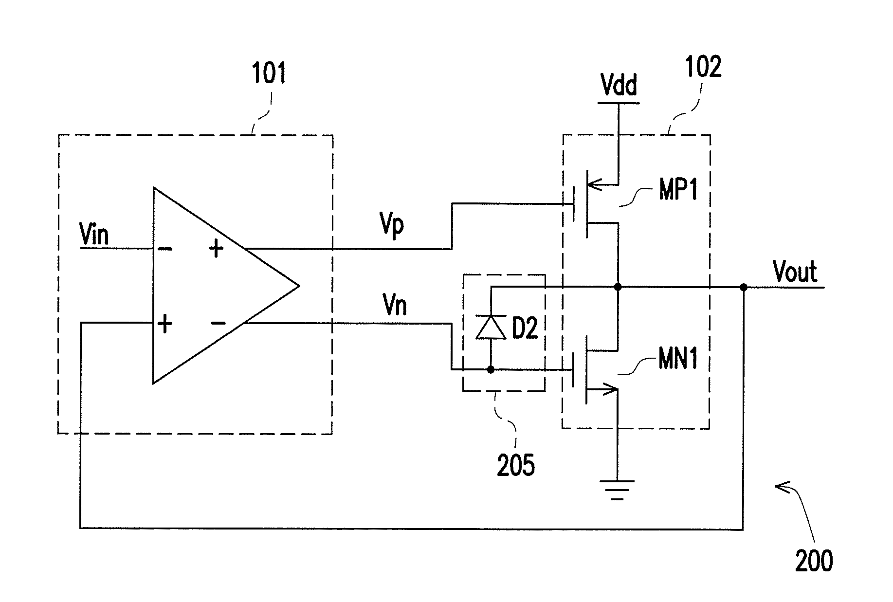 Amplifier circuit with overshoot suppression