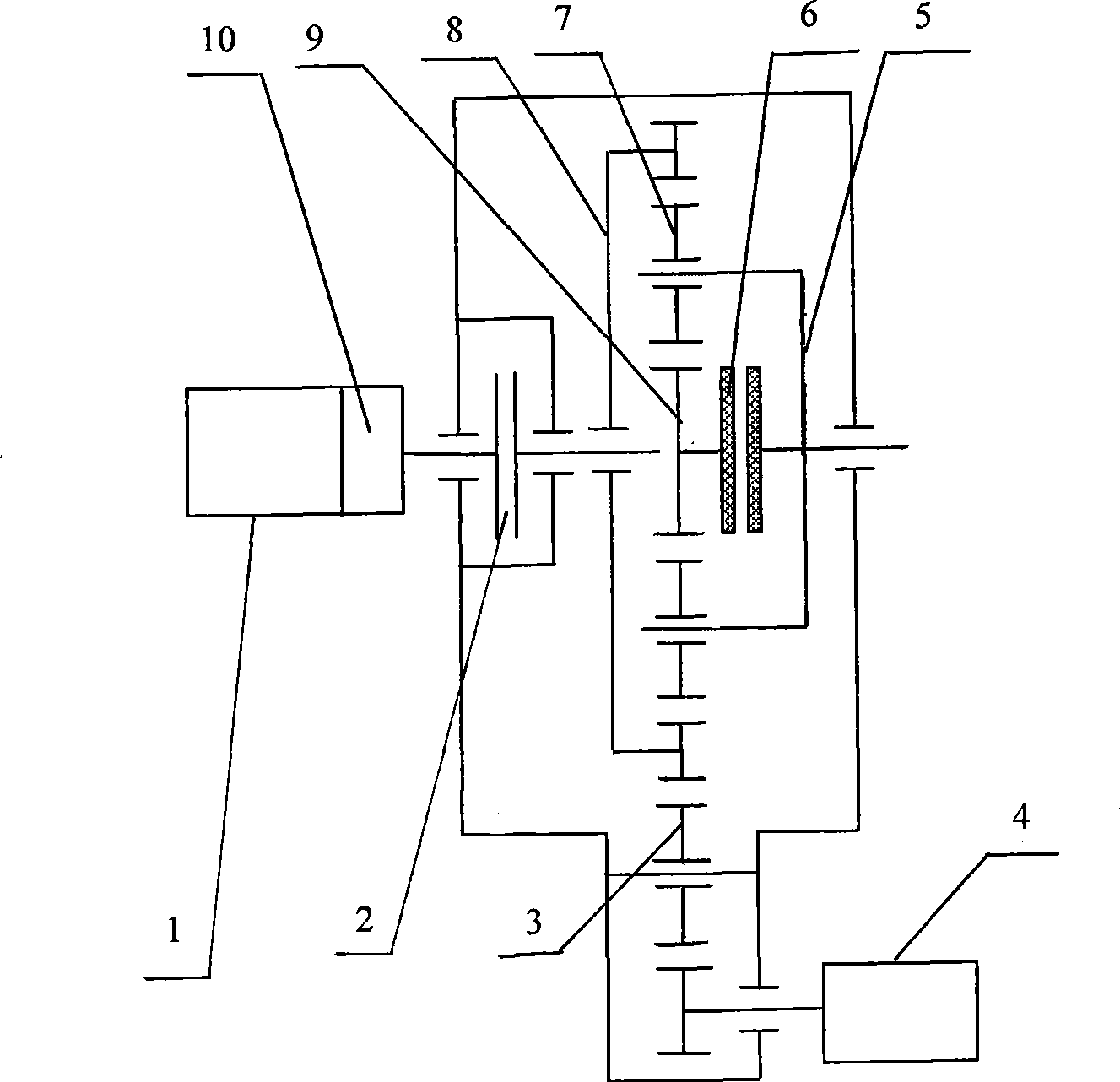 Mixed power electromechanical coupling power transmission device