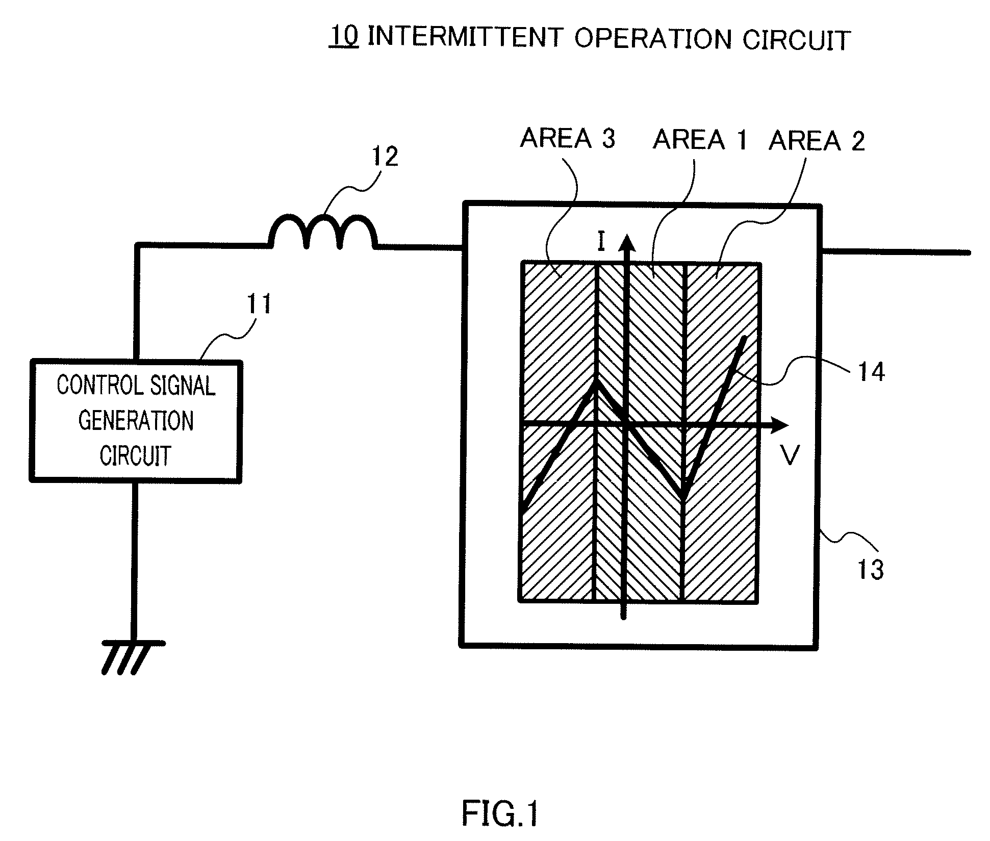 Intermittent operation circuit and modulation device