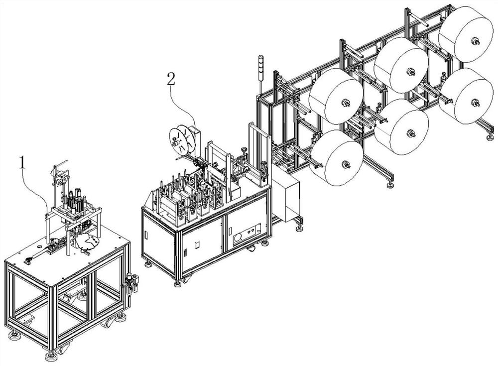 Semi-automatic N95 mask production line