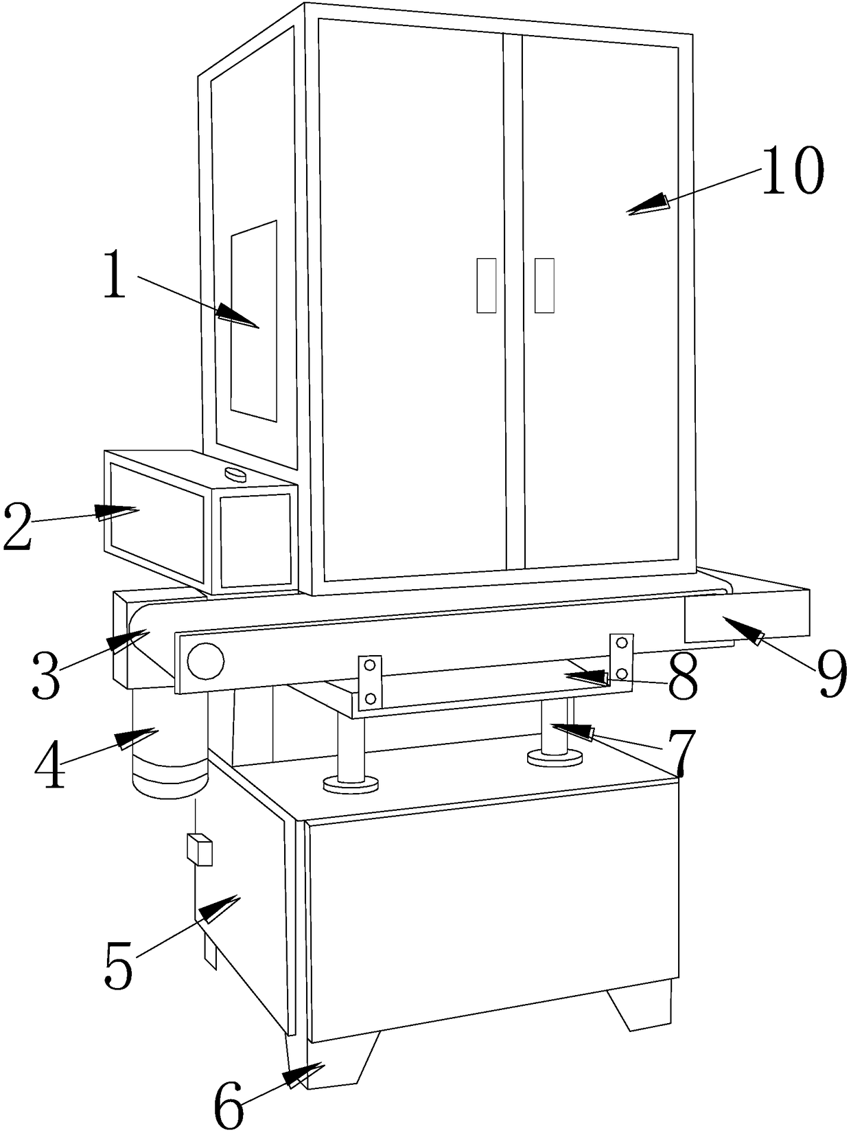 Sand board machine for bathroom cabinet production