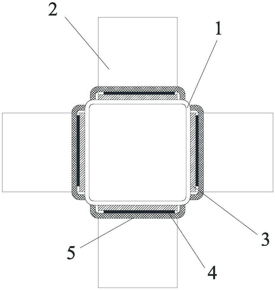 Clamping groove assembling type steel pipe column and steel beam connecting joint and construction method thereof