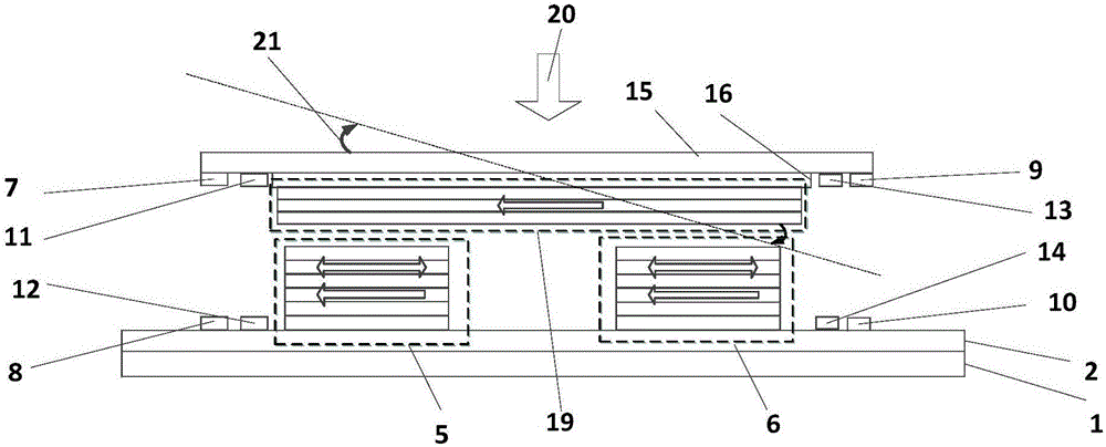 TMR (Tunneling magnetoresistance) accelerometer based on gap change