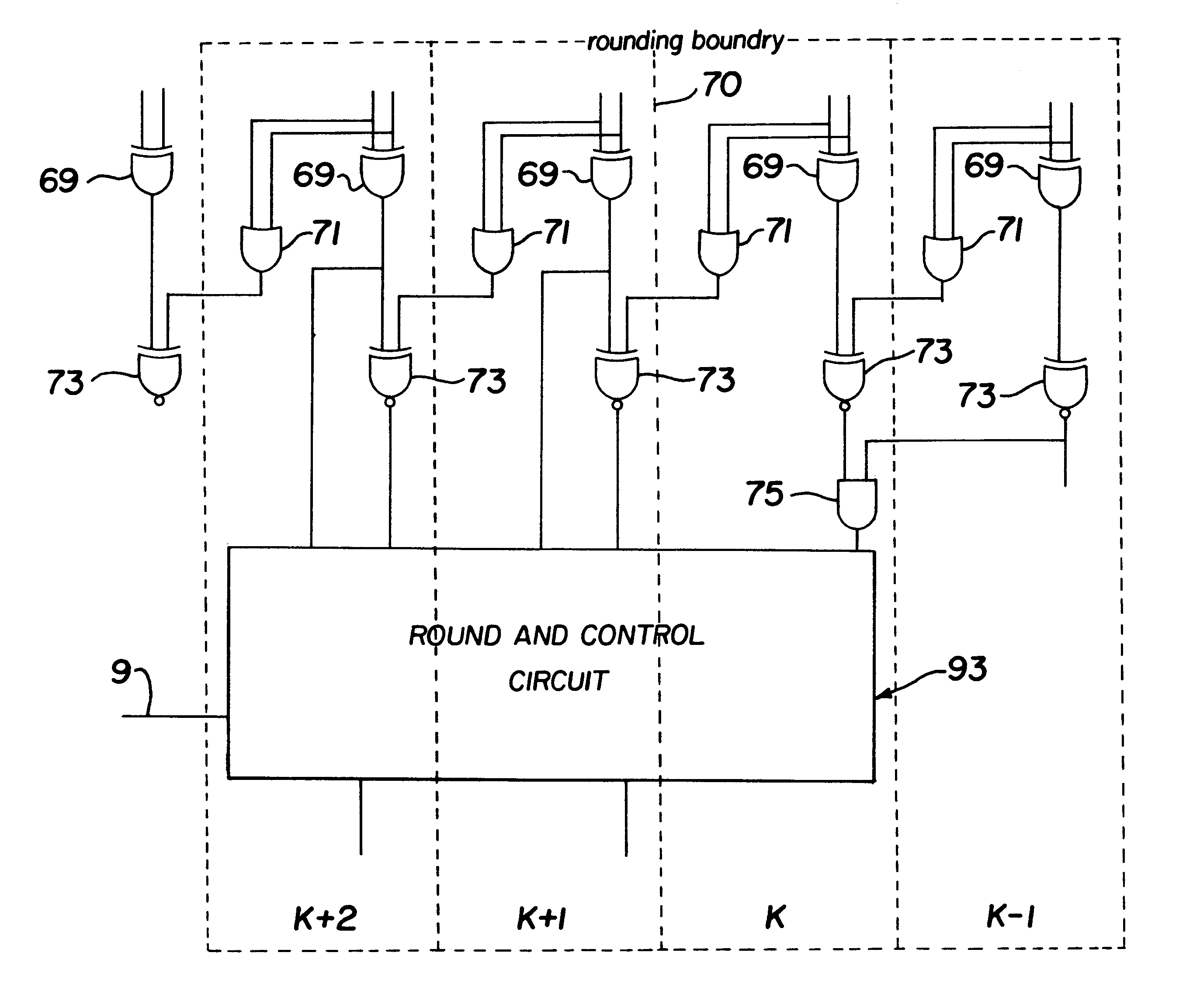 Adder circuit with the ability to detect zero when rounding