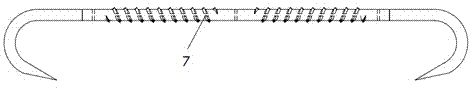 Suture line with reverse threads