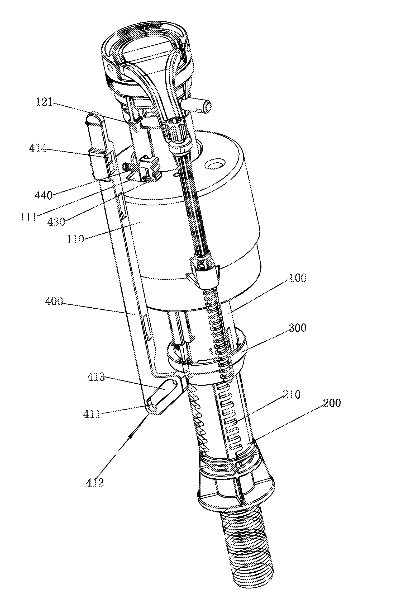 Height adjusting mechanism for an inlet valve