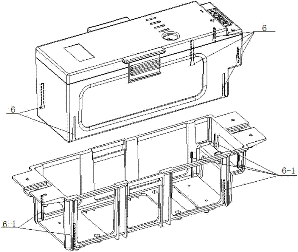 Fixing base with shock absorption function for smart battery on unmanned aerial vehicle