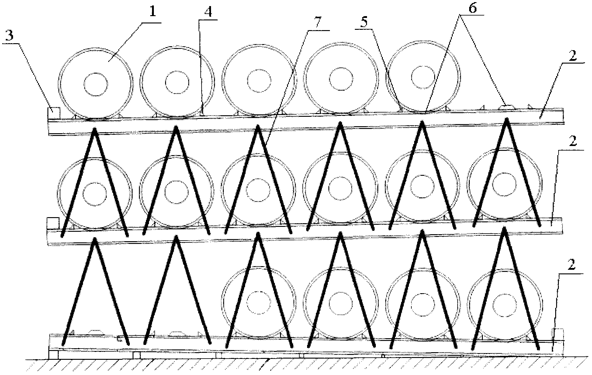 Gravity type capable-of-combining rail type wheel axle stereoscopic warehouse