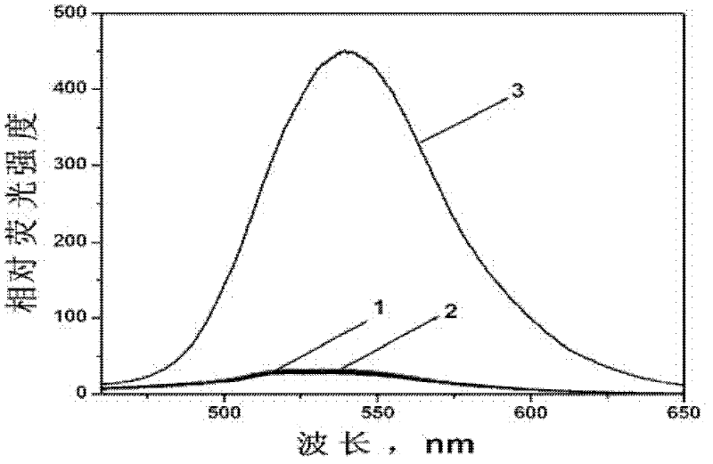 Fluorescent probe for detecting nitrogen monoxide and preparation method thereof