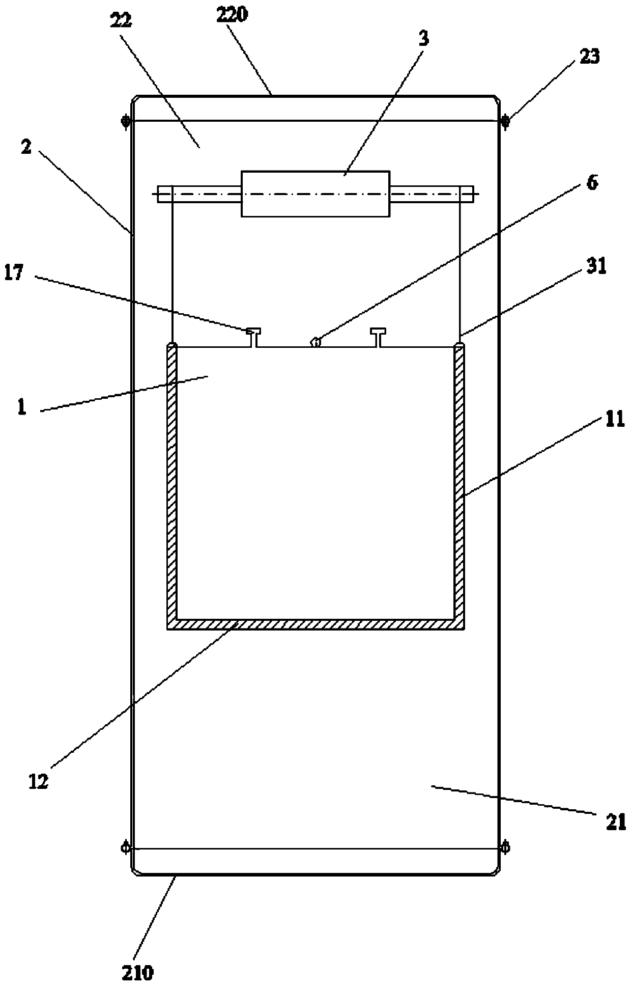 An ultra-thin vacuum pipe traffic separation door that can be embedded in the rail gap