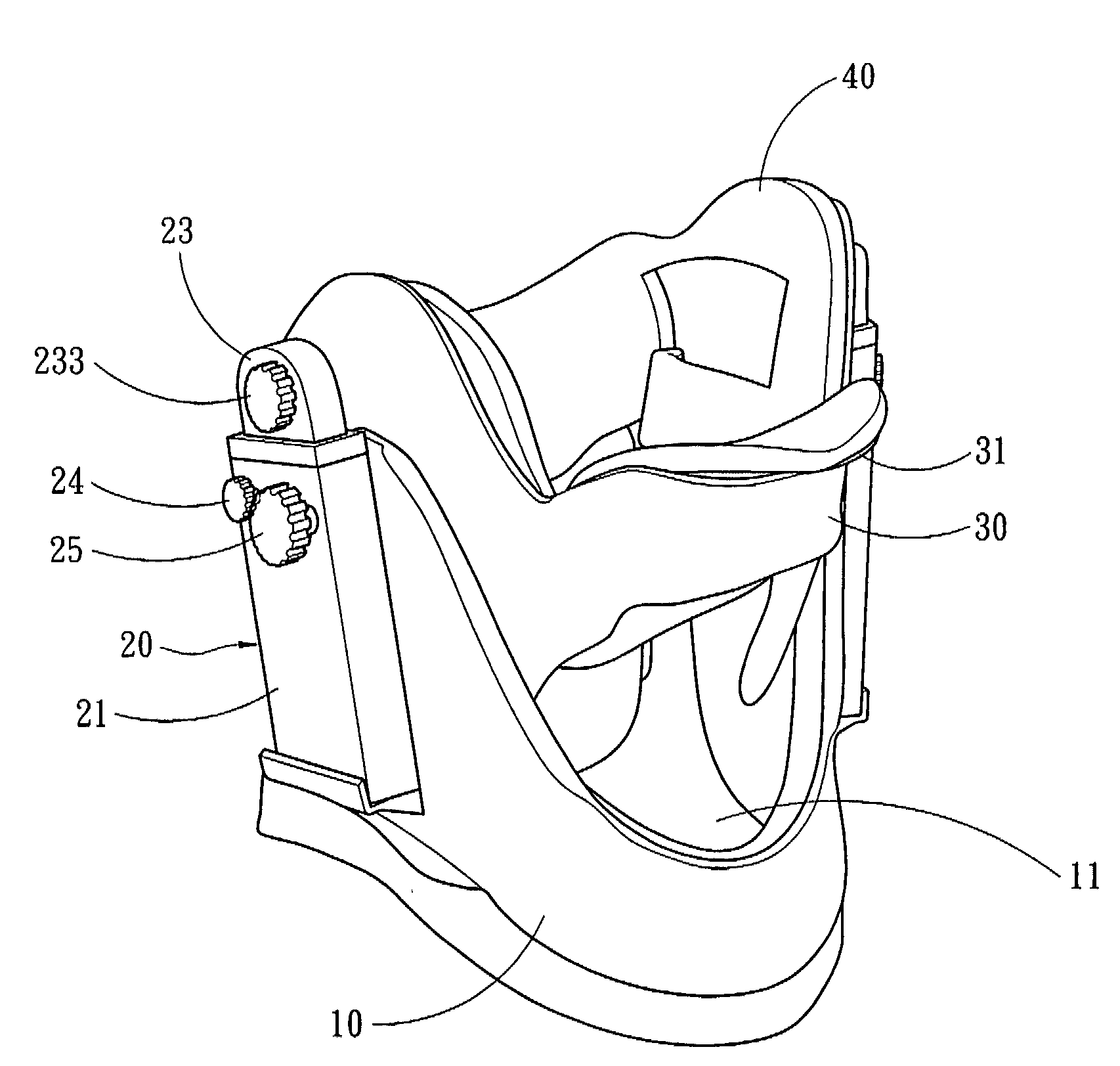 Adjustable neck brace