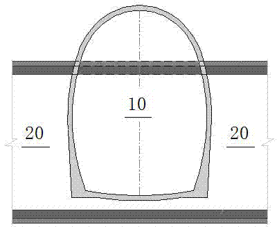 Double-line mining method subway tunnel inclined well entering main tunnel structure and process thereof