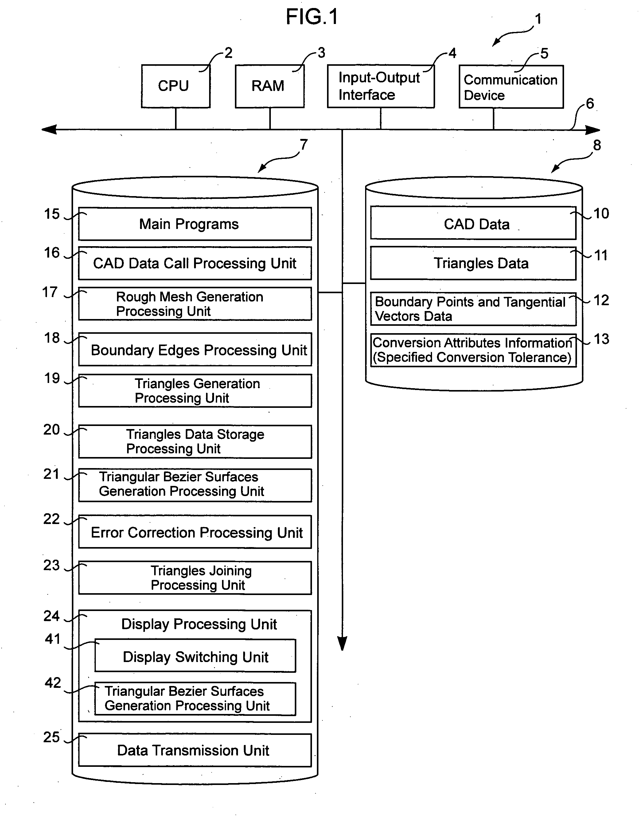 Method for approximating and displaying three-dimensional cad data, and 
method thereof