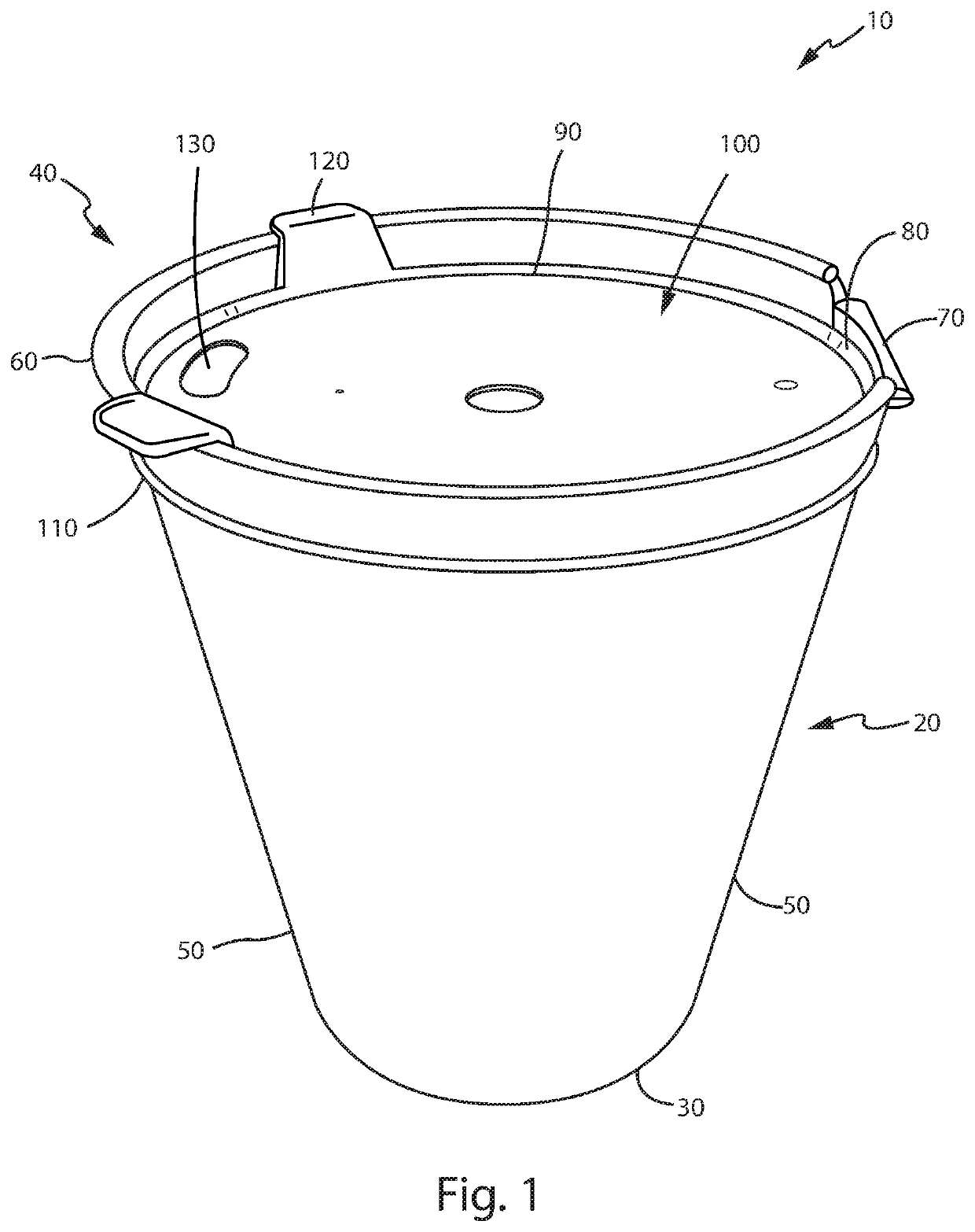 Cups and Containers with a Living Hinge and Sleeves