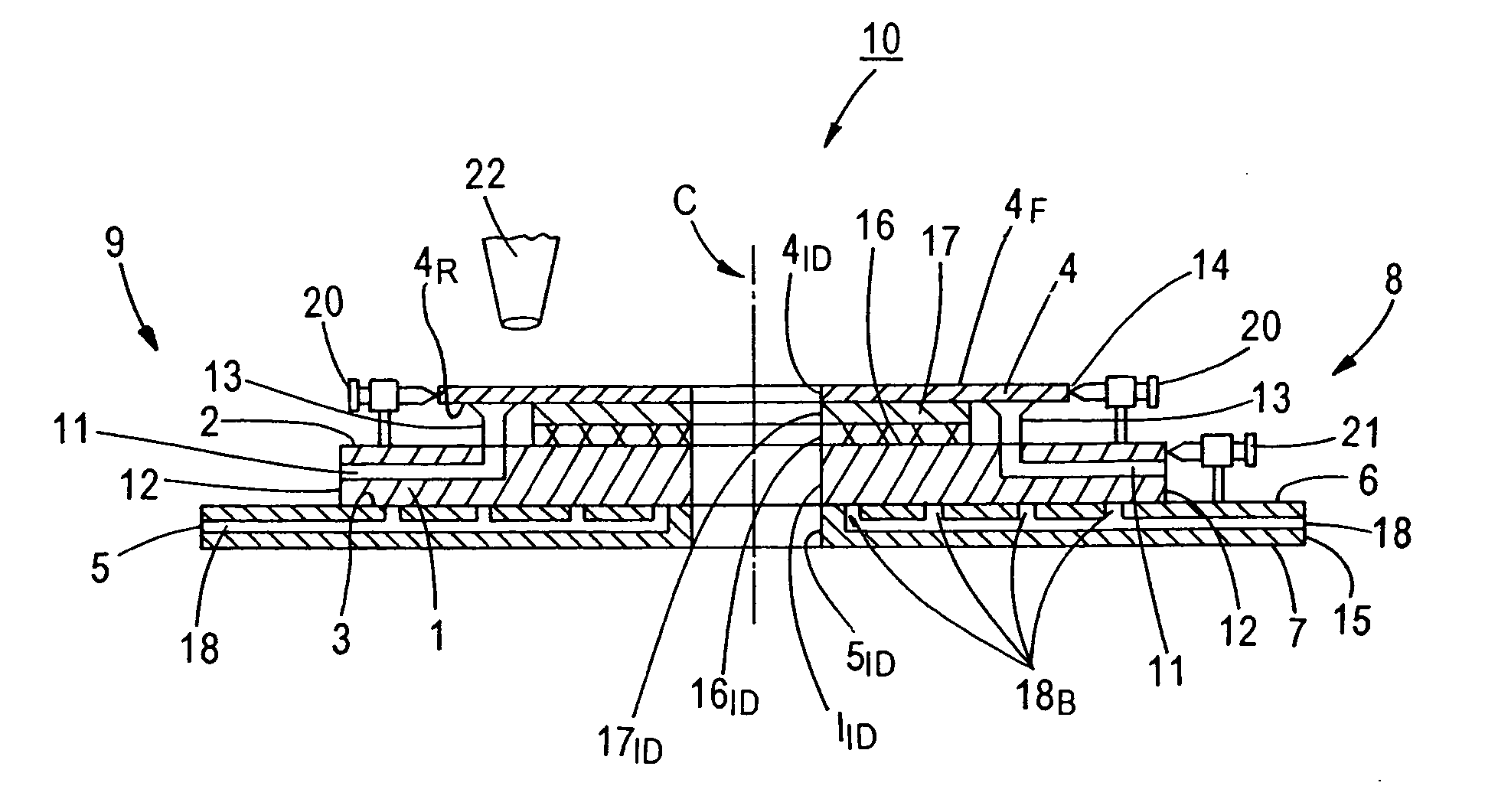 Device and method for precision alignment and mounting of stamper/imprinter for contact patterning of magnetic recording media