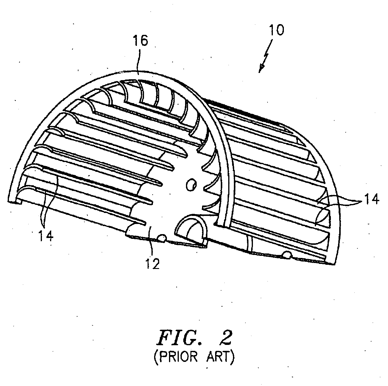 Injection molded centrifugal air impeller