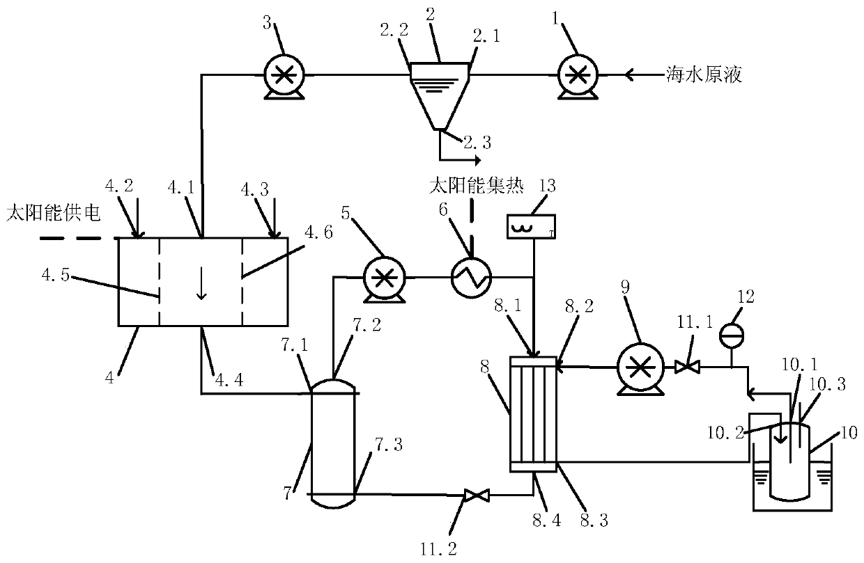 System and method for extracting pure water and concentrating and desalinating seawater