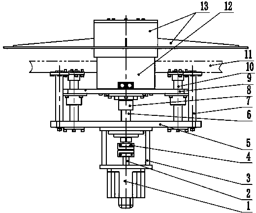 Servo control and drive lift-and-turn compound motion mechanism