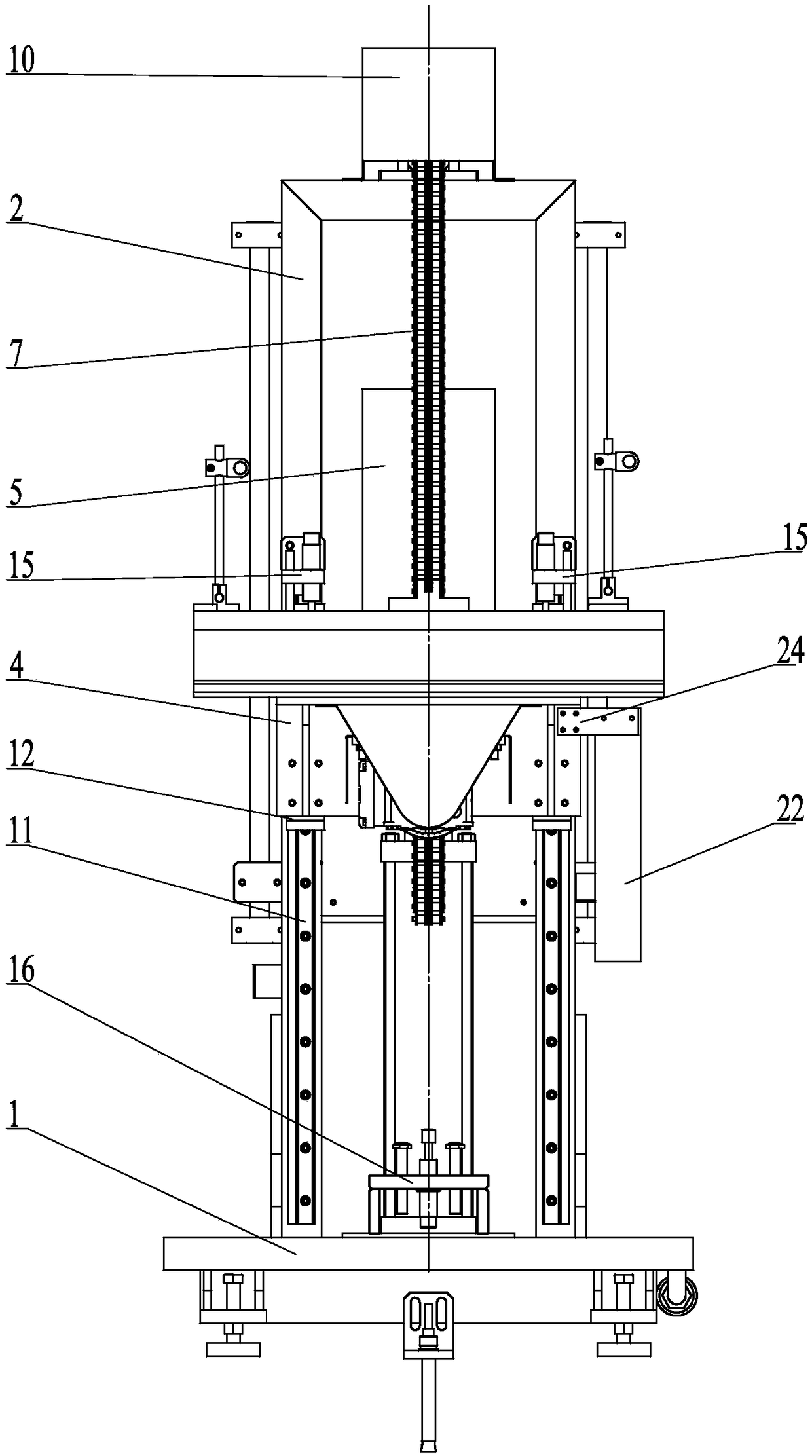 Side driving lifting roller bed with low energy consumption and high stability