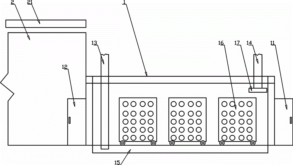 Sterilization device used in shiitake mushroom industrial production