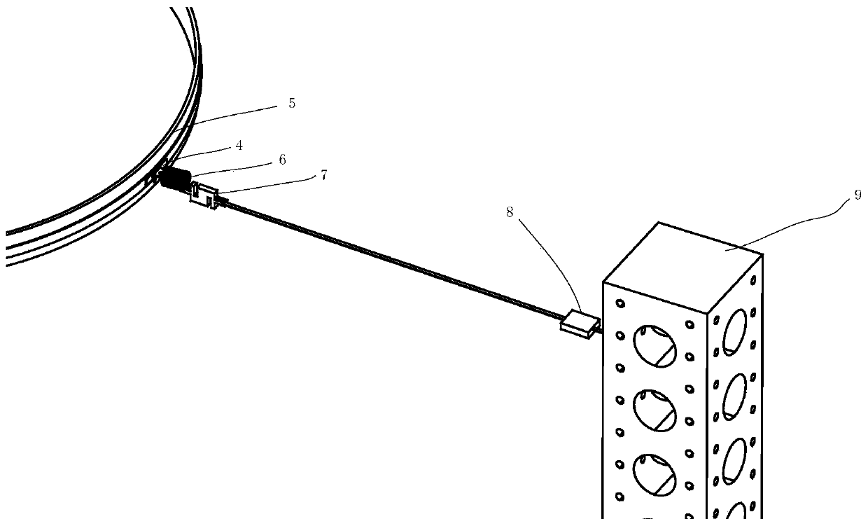 Force measuring supporting device based on wrapping tape