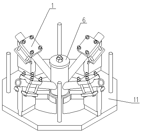 Tree-shaped structure pipe welding anti-deformation device and positioning method thereof