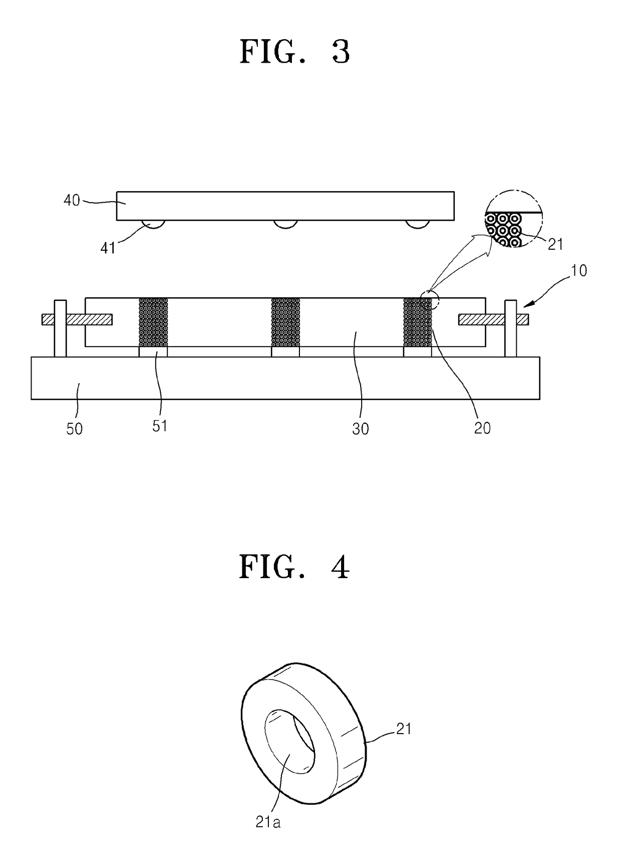 Test socket including conductive particles in which through-holes are formed and method for manufacturing same