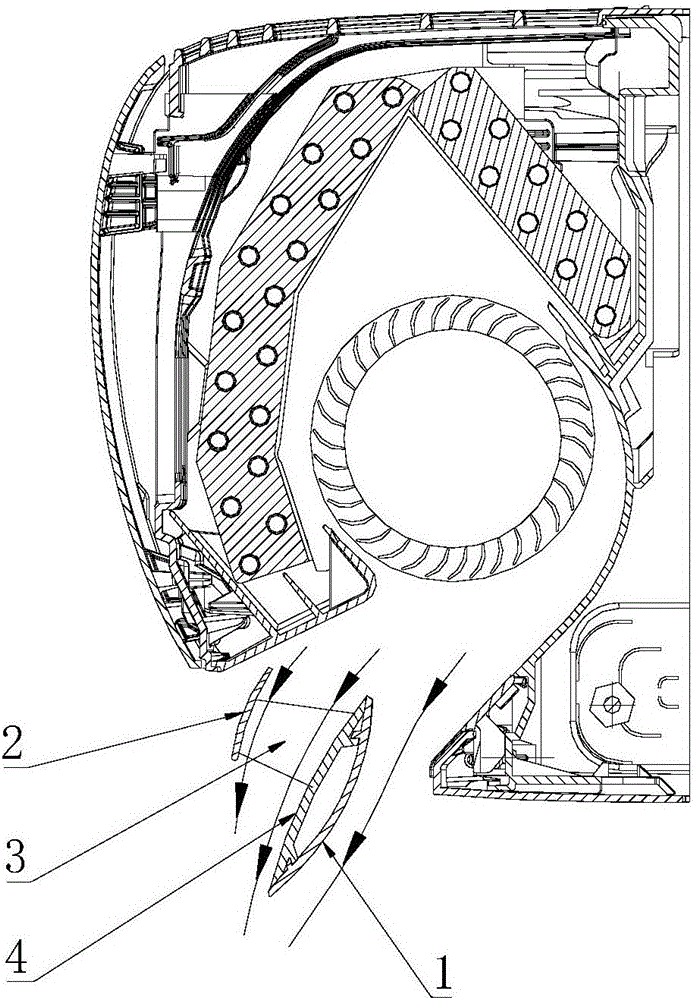 Air conditioner air guiding structure and air conditioner